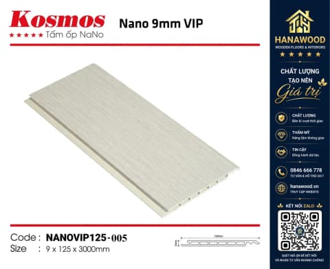Ảnh 2 Tấm Nhựa Nano Ốp Tường Ốp Trần Giả Gỗ Kosmos NanoVip125-005