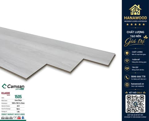 Sàn Gỗ Công Nghiệp Camsan Thổ Nhỉ Kỳ 1505 Dày 8mm