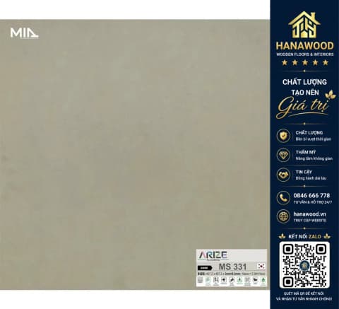 Hình ảnh Sàn Nhựa Dán Keo Giả Vân Đá ARIZE MS331 Dày 3mm
