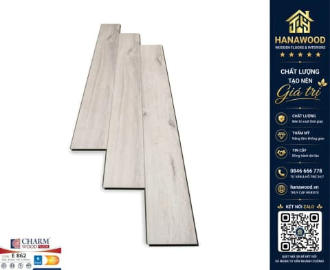 Sàn Gỗ Công Nghiệp Charmwood E862 8mm