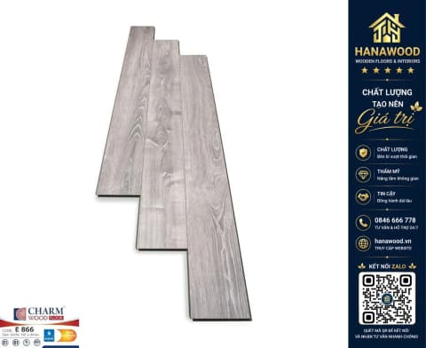 Sàn Gỗ Công Nghiệp Charmwood E866 8mm