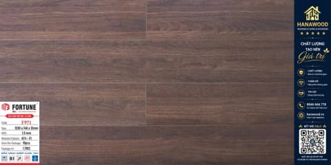 Sàn Gỗ Công Nghiệp Fortune Malaysia F971 Dày 12mm