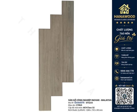 Sàn Gỗ Công Nghiệp Inovar ETS233 8mm