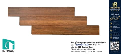Sàn Gỗ Công Nghiệp Inovar VTS530 12mm