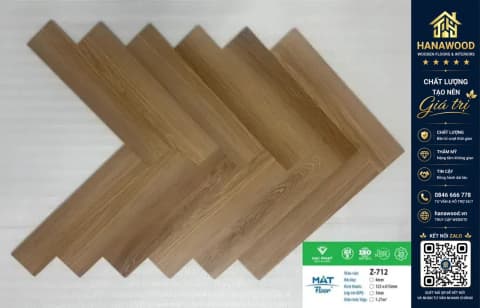Sàn Nhựa Hèm Khóa Xương Cá MAT Floor Z-712 Dày 4mm