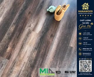 Sàn Nhựa Hèm Khóa Giả Vân Gỗ MIA MA 5202 Dày 5.2mm