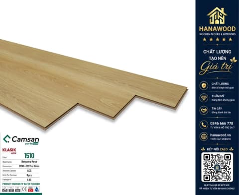 Sàn Gỗ Công Nghiệp Camsan 1510 Dày 8mm