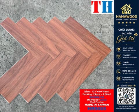 Hình ảnh Sàn Nhựa Hèm Khoá Xương Cá 4mm THFloor HR9005