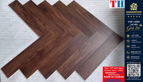 Hình ảnh Sàn Nhựa Hèm Khoá Xương Cá 4mm THFloor HR9004