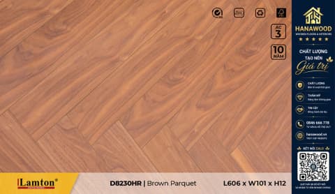 Sàn Gỗ Công Nghiệp Lamton Xương Cá D8230HR 12mm