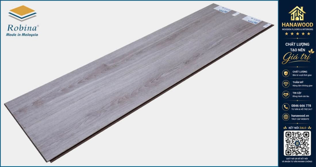 Sàn Gỗ Công Nghiệp Robina O115 8mm Bản Lớn