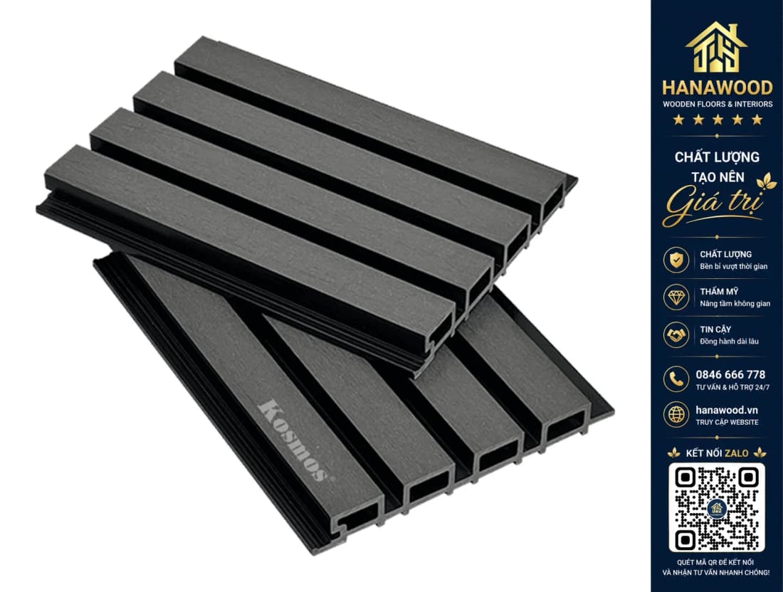 Tấm Ốp Lam Sóng Ngoài Trời Kosmos K4S219X28 Dark Grey 2.2m
