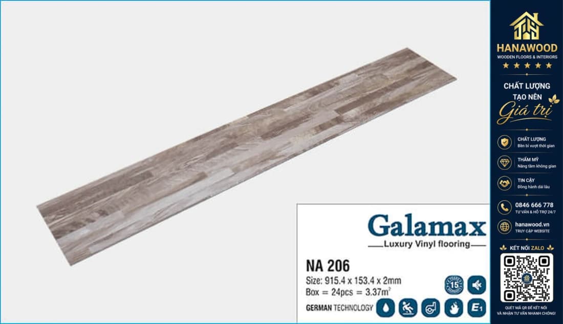 Sàn Nhựa Dán Keo Galamax 2mm NA206