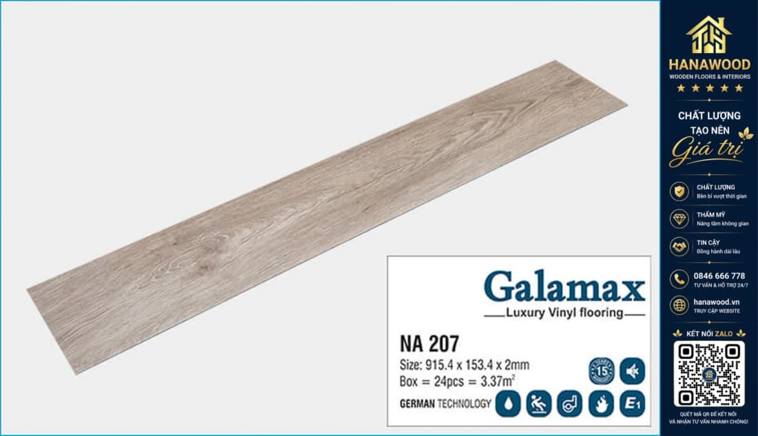 Sàn Nhựa Dán Keo Galamax 2mm NA207