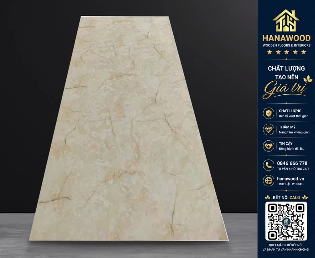 Hình ảnh Ốp Tường PVC Giả Vân Đá HobiWood VD2612