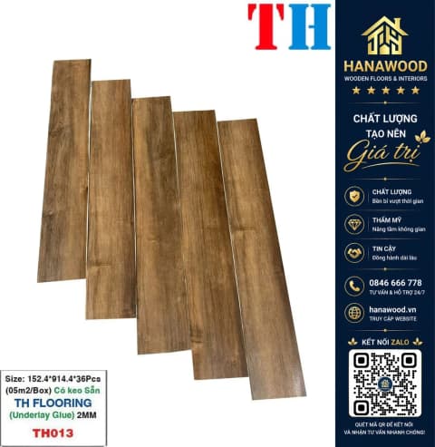 Hình ảnh Sàn Nhựa Giả Gỗ Tự Dán THFLoor TH013 Dày 2mm