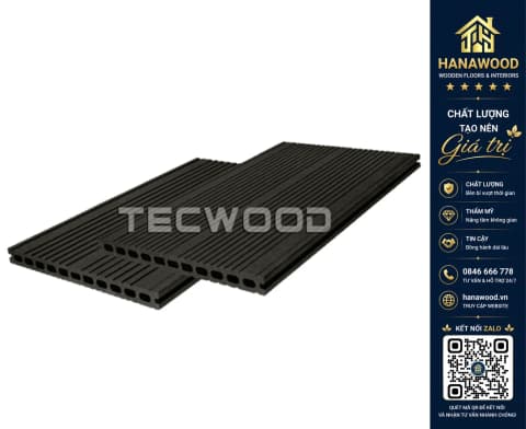 Ván Sàn Gỗ Nhựa Ngoài Trời Techwood TWD295 Black
