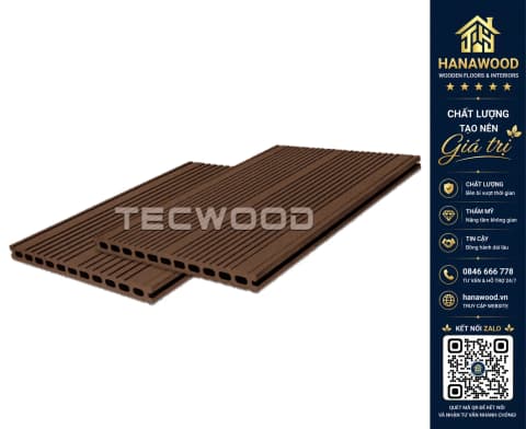 Ván Sàn Gỗ Nhựa Ngoài Trời Techwood TWD295 Coffee