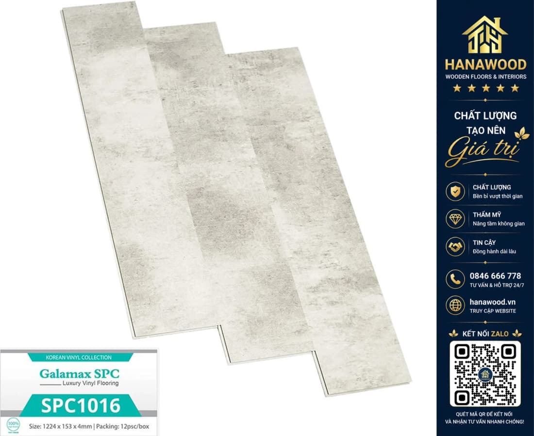 Sàn Nhựa Giả Bê Tông Galamax SPC1016