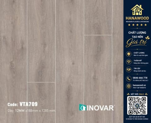 Sàn Gỗ Công Nghiệp Inovar VTA709 12mm