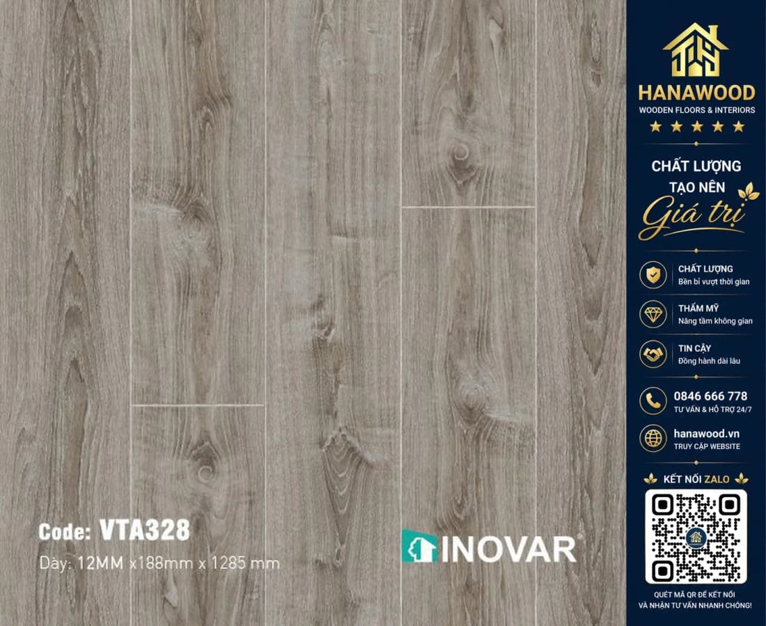 Sàn Gỗ Công Nghiệp Inovar VTA328 12mm