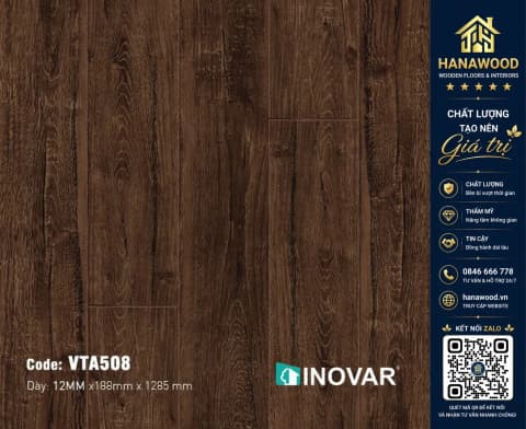 Sàn Gỗ Công Nghiệp Inovar VTA508 12mm