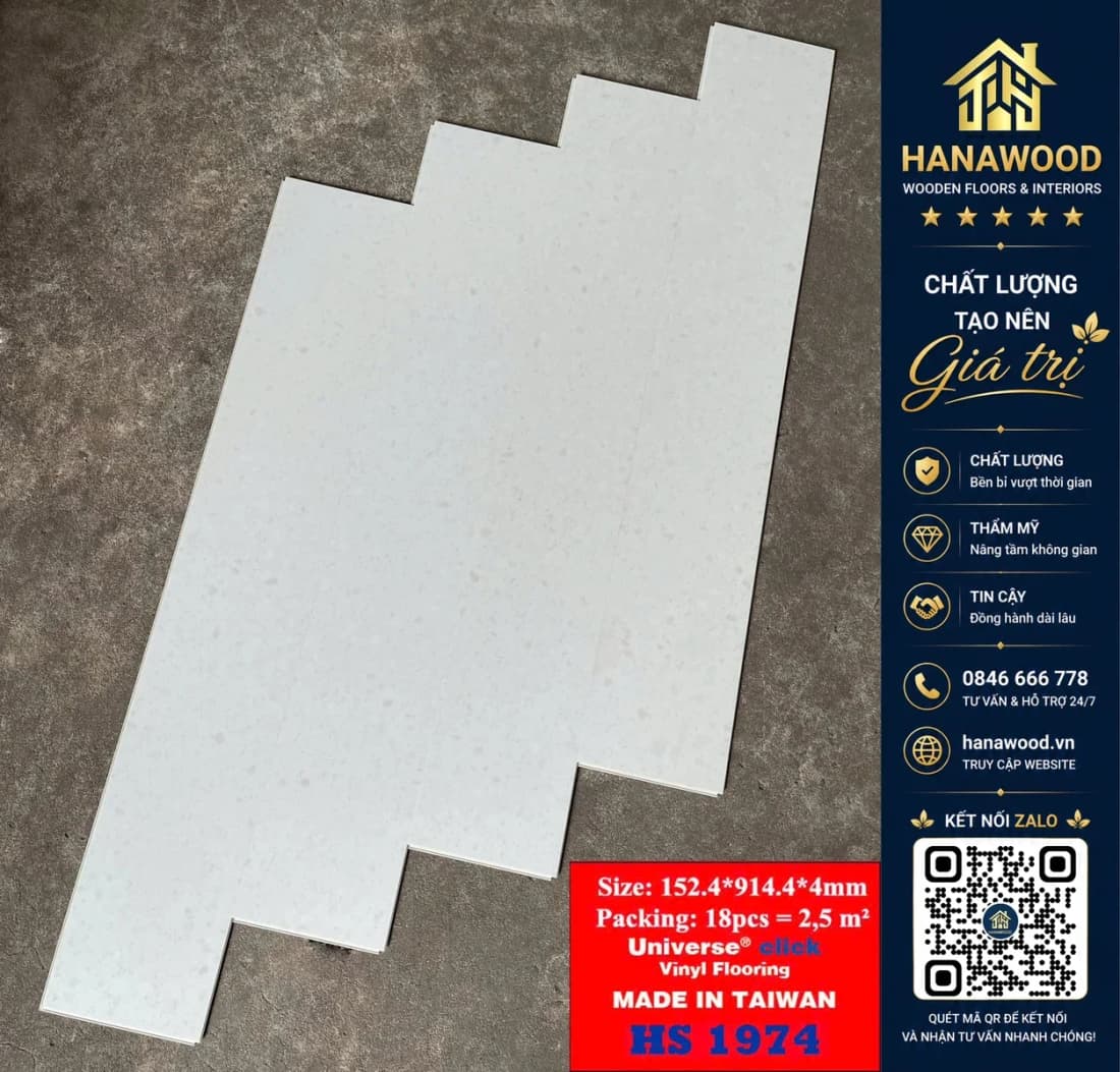 Hình ảnh Sàn Nhựa Hèm Khoá Giả Vân Đá THFloor HS1974 Dày 4mm