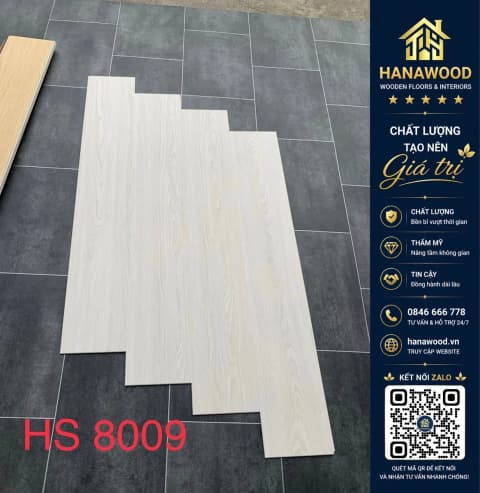 Hình ảnh Sàn Hèm Khoá Nhựa Giả Gỗ THFloor HS8009 Dày 4mm