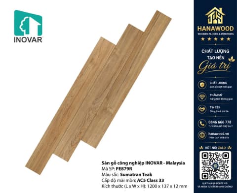 Sàn Gỗ Công Nghiệp Inovar FE879R 12mm