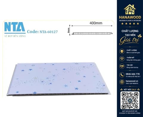 Tấm Nhựa Ốp Tường Nano Hoa Văn NTA 60127