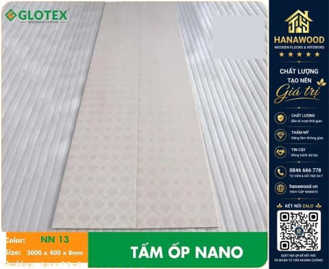 Ốp Tường Ốp Trần Nano Nhựa Vân Vải Glotex NN13