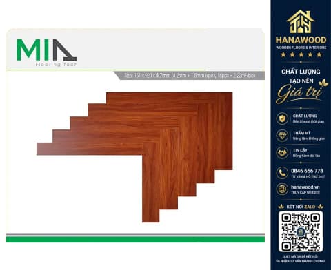 Sàn Nhựa Hèm Khoá Xương Cá MIA MA XC09