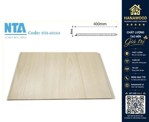 Tấm Nhựa Ốp Tường Nano Giả Gỗ NTA 60164