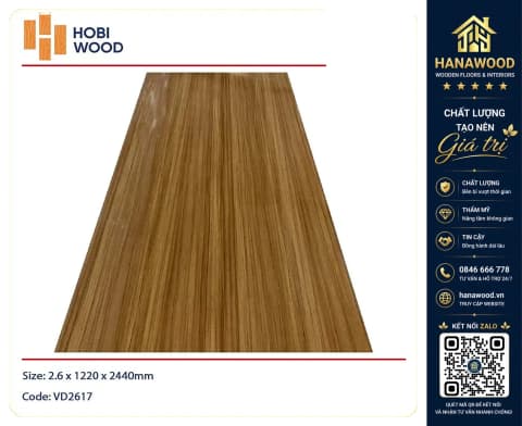 Hình ảnh PVC Giả Đá Ốp Tường Màu Vân Gỗ HobiWood VD2617