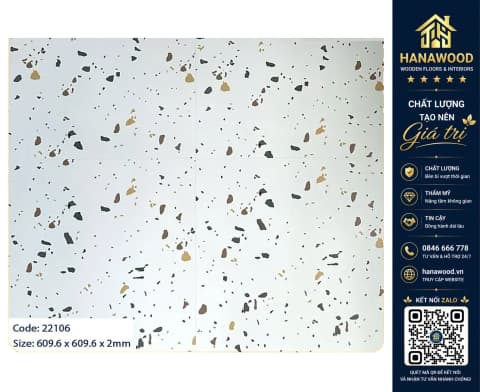 Hình ảnh Sàn Dán Keo Vân Đá Mài Terrazzo MSFloor 22106 Dày 2mm