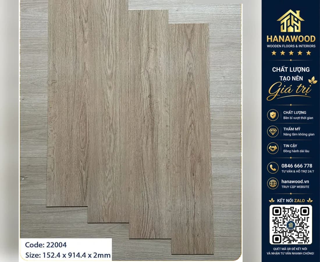 Hình ảnh Sàn Nhựa Dán Keo Giả Gỗ MsFloor 22004 Dày 2mm