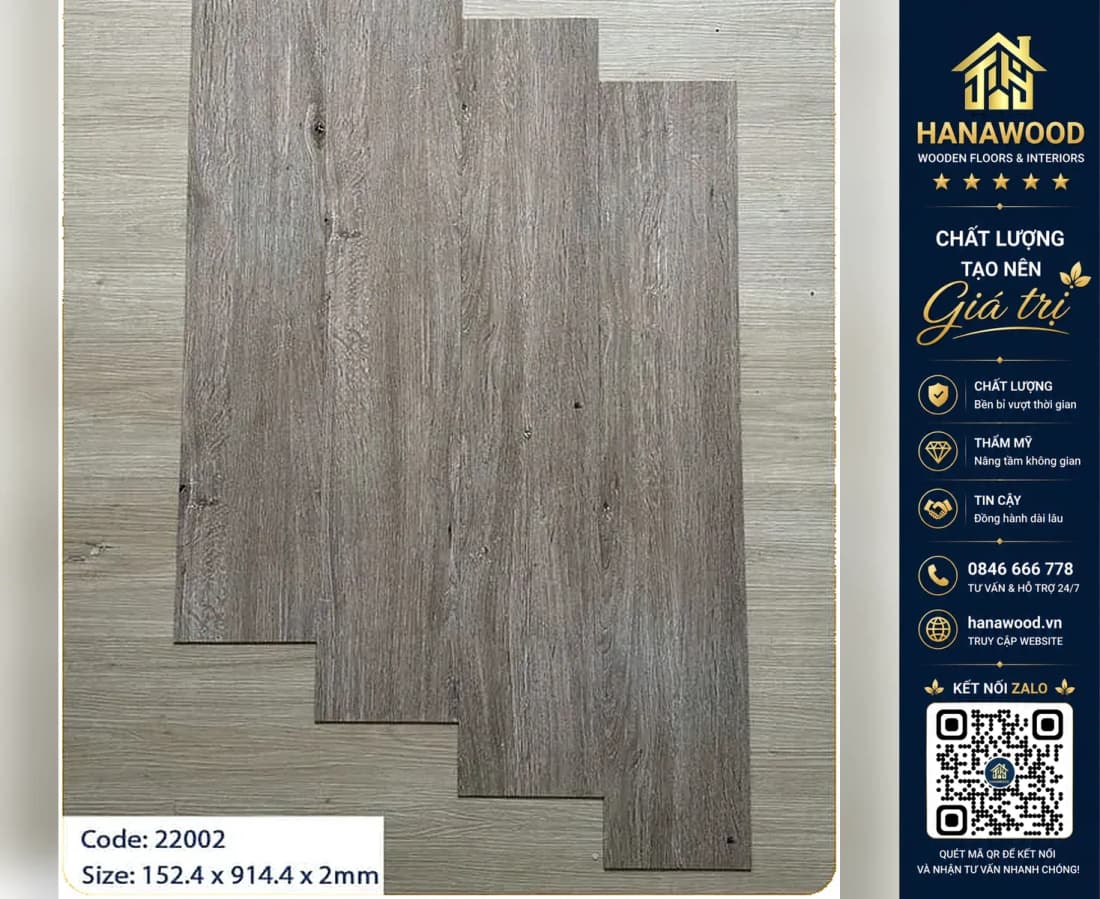 Hình ảnh Sàn Nhựa Dán Keo Vân Gỗ MsFloor 22002 Dày 2mm