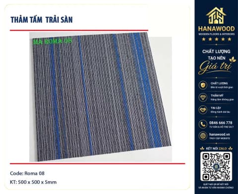 Tấm Thảm Trải Sàn Văn Phòng Roma 08 50x50cm