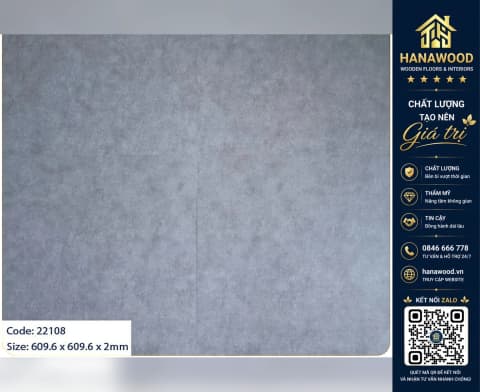 Hình ảnh Sàn Nhựa Dán Keo Vân Xi Măng MSFloor 22108 Dày 2mm