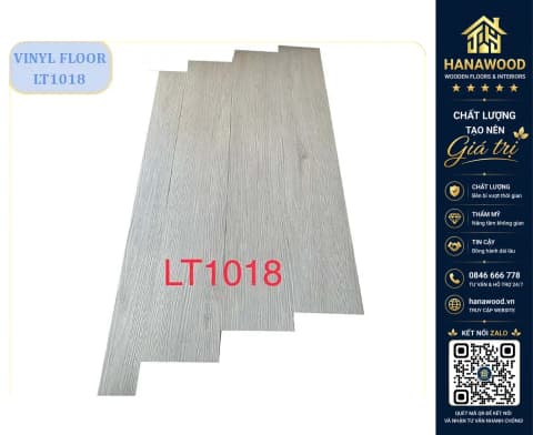 Sàn Nhựa Giả Gỗ Dán Keo Vinyl Floor LT1018