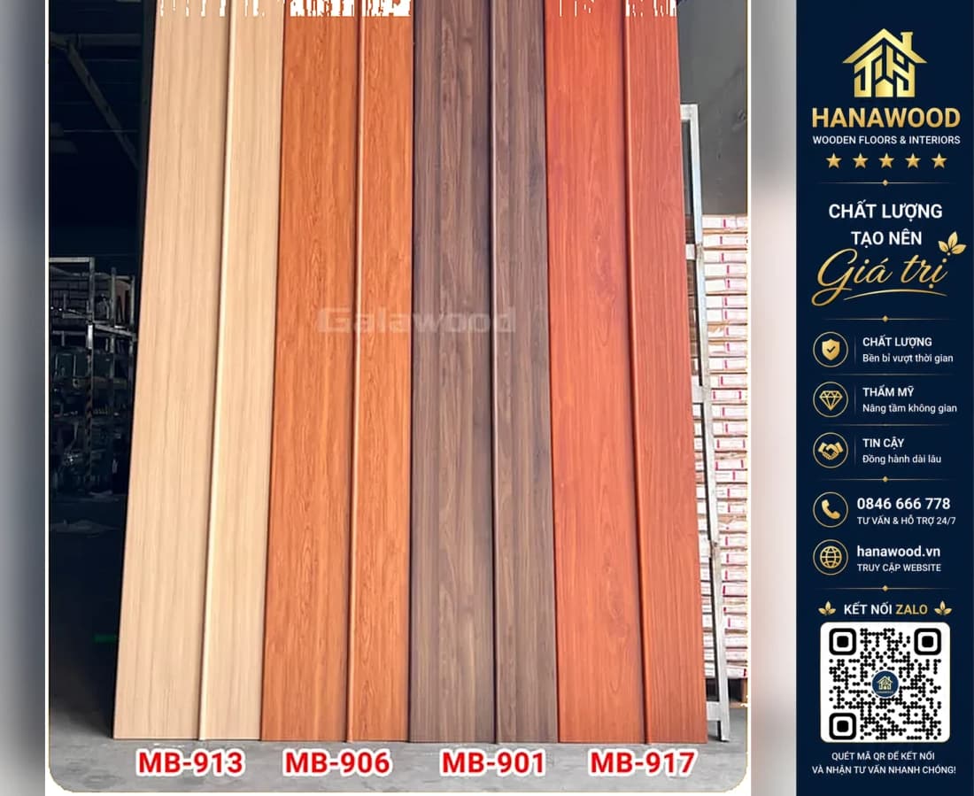 Bộ Sưu Tập Bậc Cầu Thang Nhựa PVC Giả Gỗ Galawood