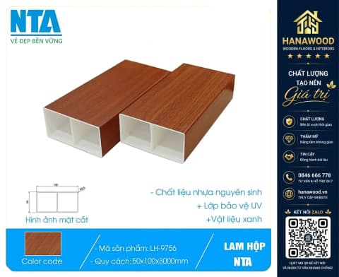 Thanh Lam Hộp Trang Trí Phòng Khách NTA 50x100 LH-9756