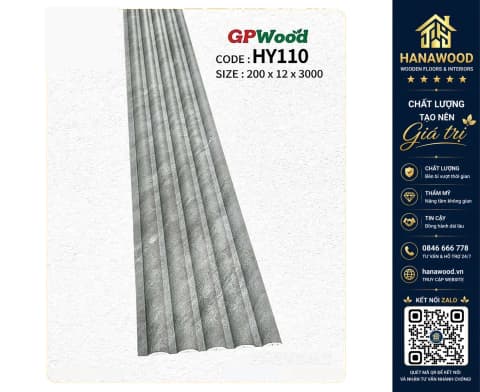Hình ảnh Tấm Ốp Lam Sóng Tròn Giả Bê Tông GPWood HY110