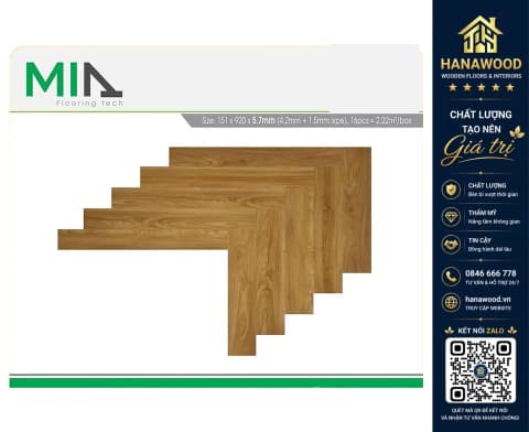 Sàn Nhựa Hèm Khoá Xương Cá MIA MA XC05
