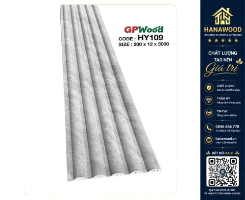 Hình ảnh Tấm Ốp Nhựa Lam Sóng Tròn GPWood HY109 Giả Bê Tông