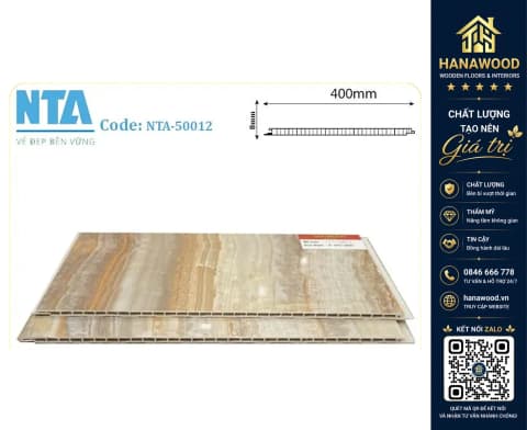 Tấm Nhựa Ốp Tường Nano Vân Đá NTA 50012