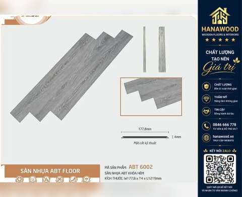 Sàn Nhựa Hèm Khoá ABT6002 4mm