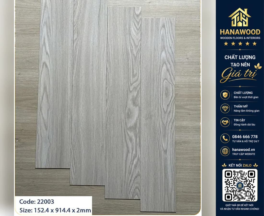 Hình ảnh Sàn Nhựa Dán Keo Giả Gỗ MsFloor 22003 Dày 2mm