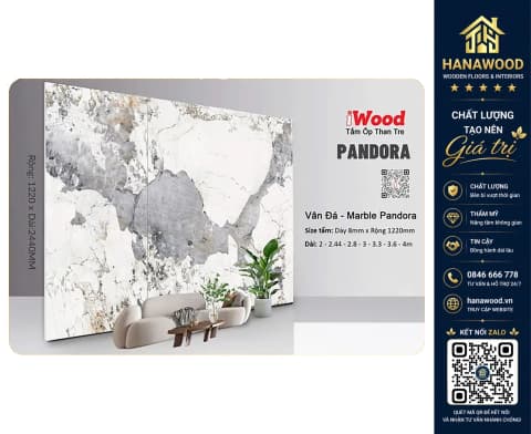 Tấm Ốp Tường Sợi Than Tre Pandora Iwood