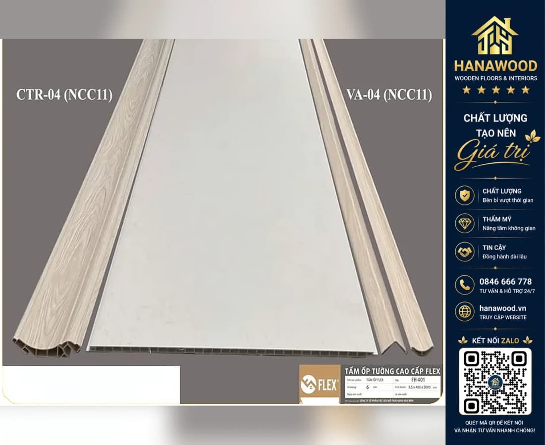 Tấm Ốp Tường Nano Nhựa Flex FH401 Cắt Theo Yêu Cầu